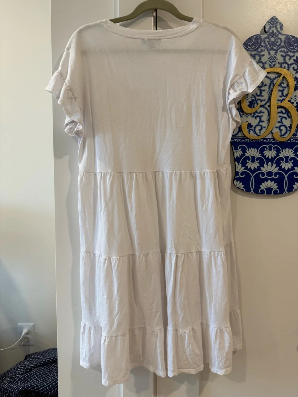 J. Crew White Tiered Mini Dress - Picture 3 of 3